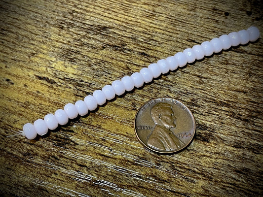 Gem Cut Rondelle Czech Glass Beads