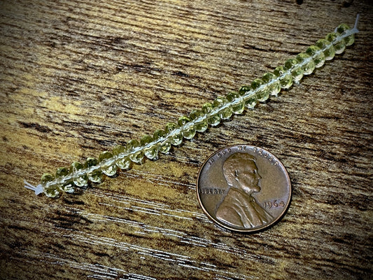 Gem Cut Rondelle Czech Glass Beads