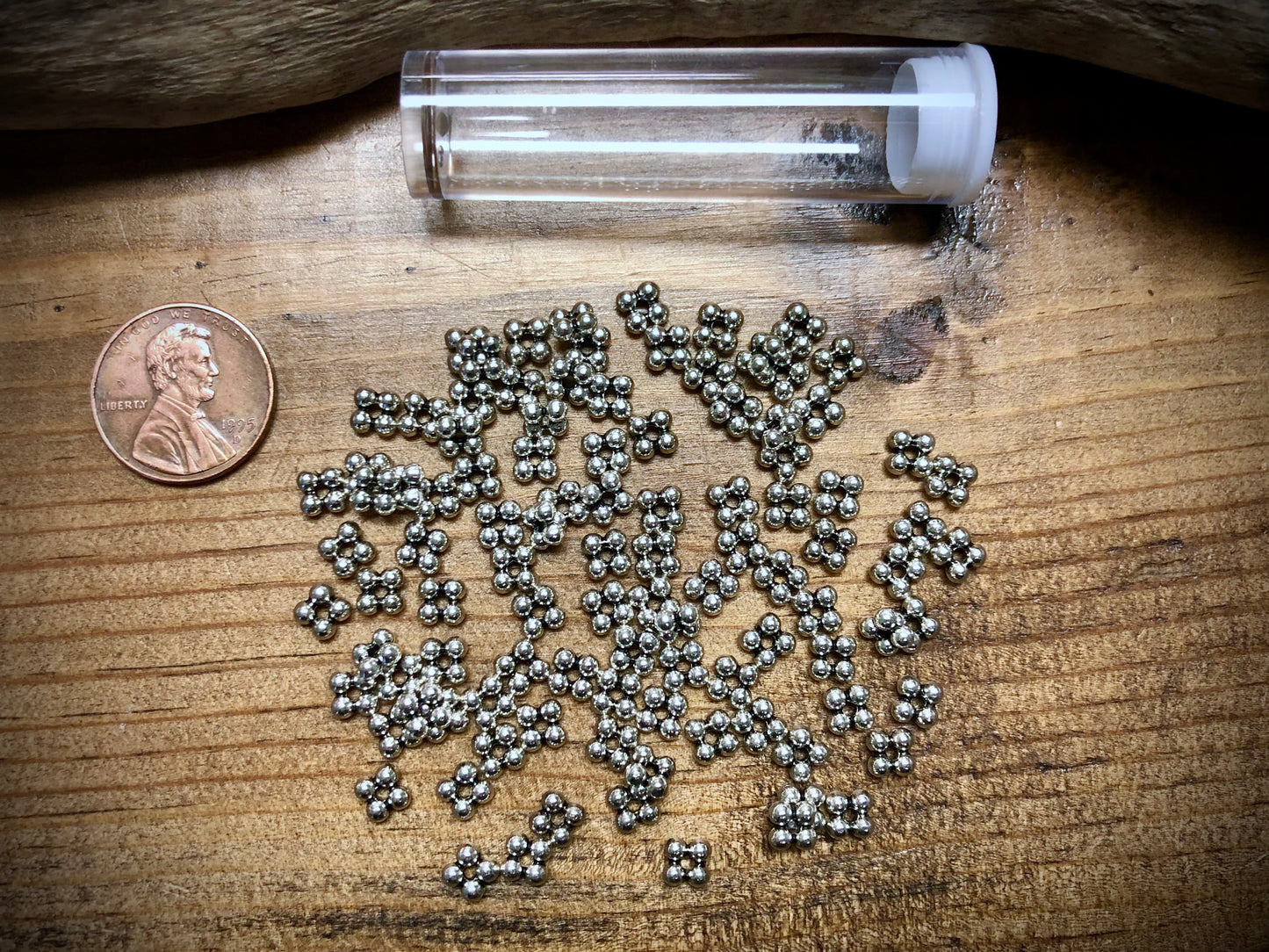 Pewter Spacers Set - 2mm x 5mm Ball Donuts