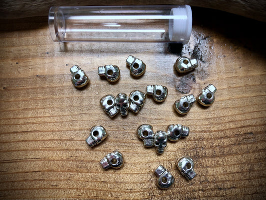 Pewter Spacers Set - 6mm x 9mm Horizontal Skulls