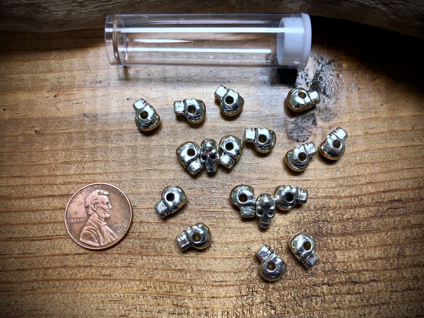 Pewter Spacers Set - 6mm x 9mm Horizontal Skulls