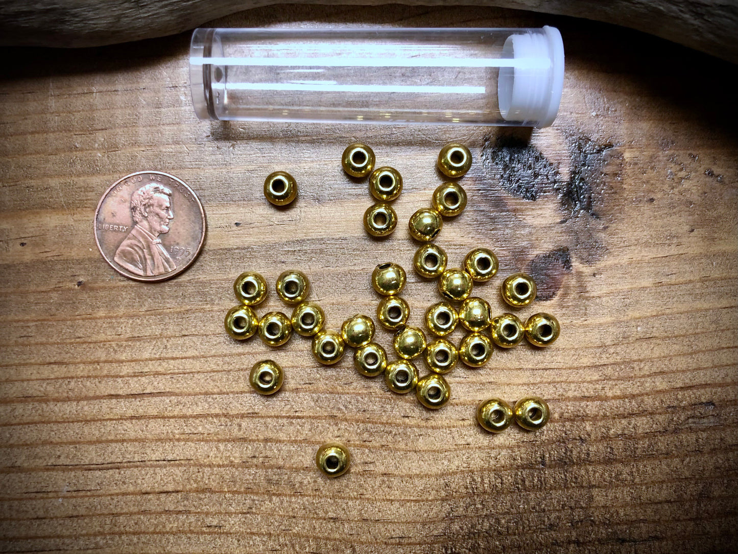 Gold Tone Pewter Spacers Set - 6mm Rounds