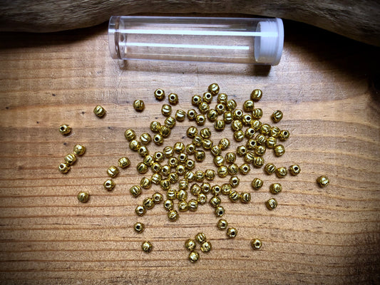 Gold Tone Pewter Spacers Set - 3mm Melons