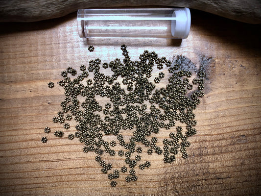 Antique Brass Tone Pewter Spacers Set - 1mm x 3mm Daisies