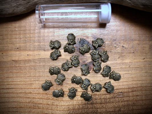Antique Brass Tone Pewter Spacers Set - 7mm x 9mm Owls