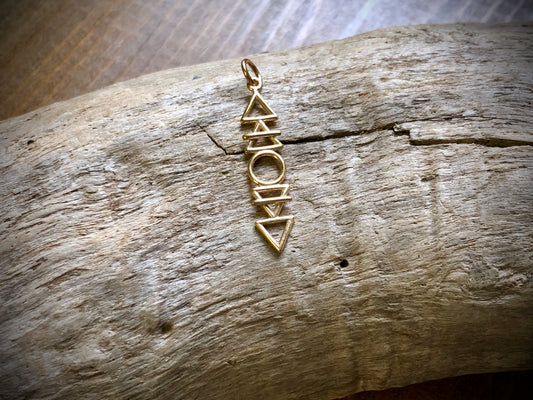 Bronze Stacked Elements Charm