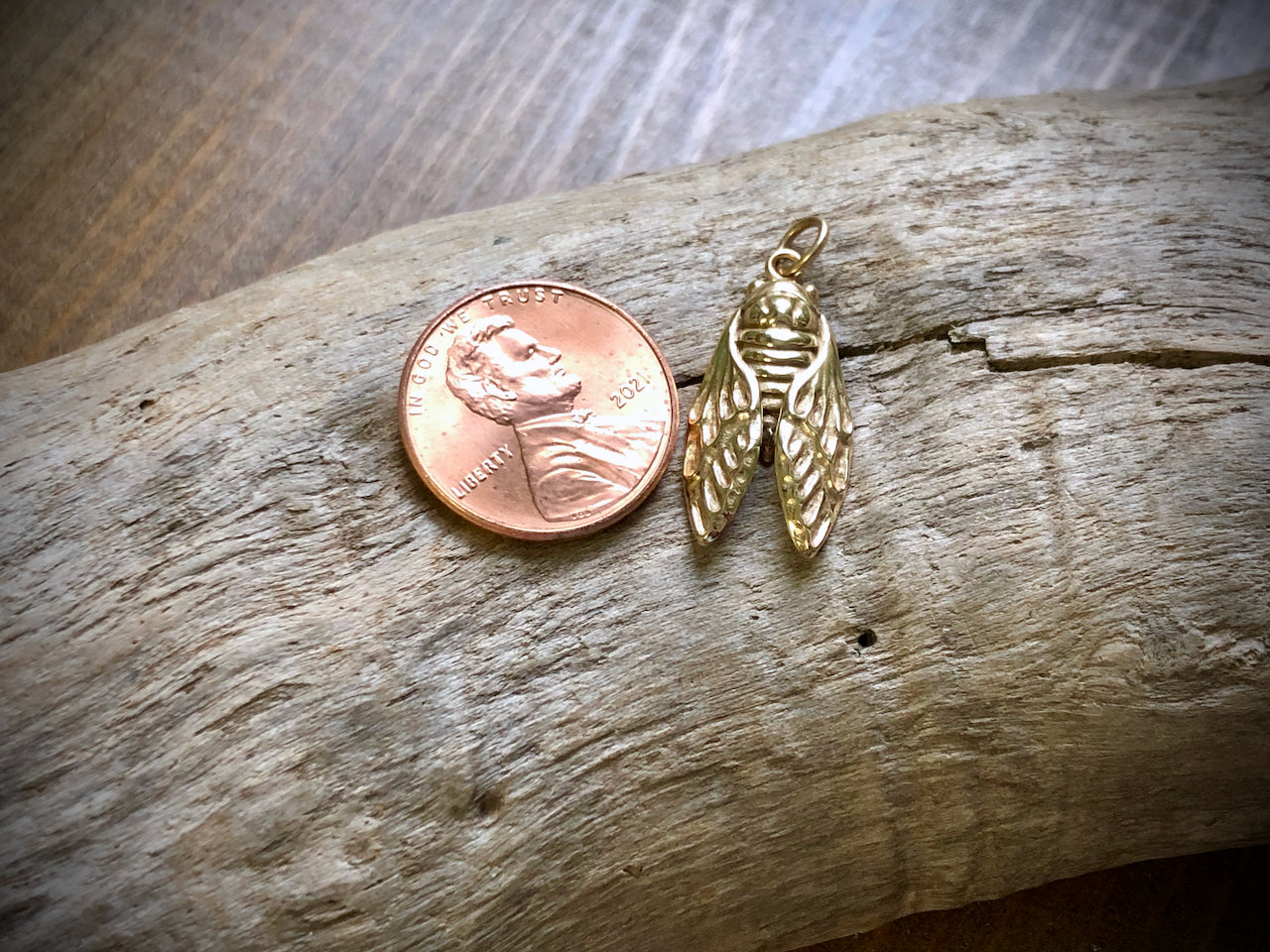 Bronze Cicada Charm