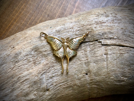 Bronze Luna Moth Pendant