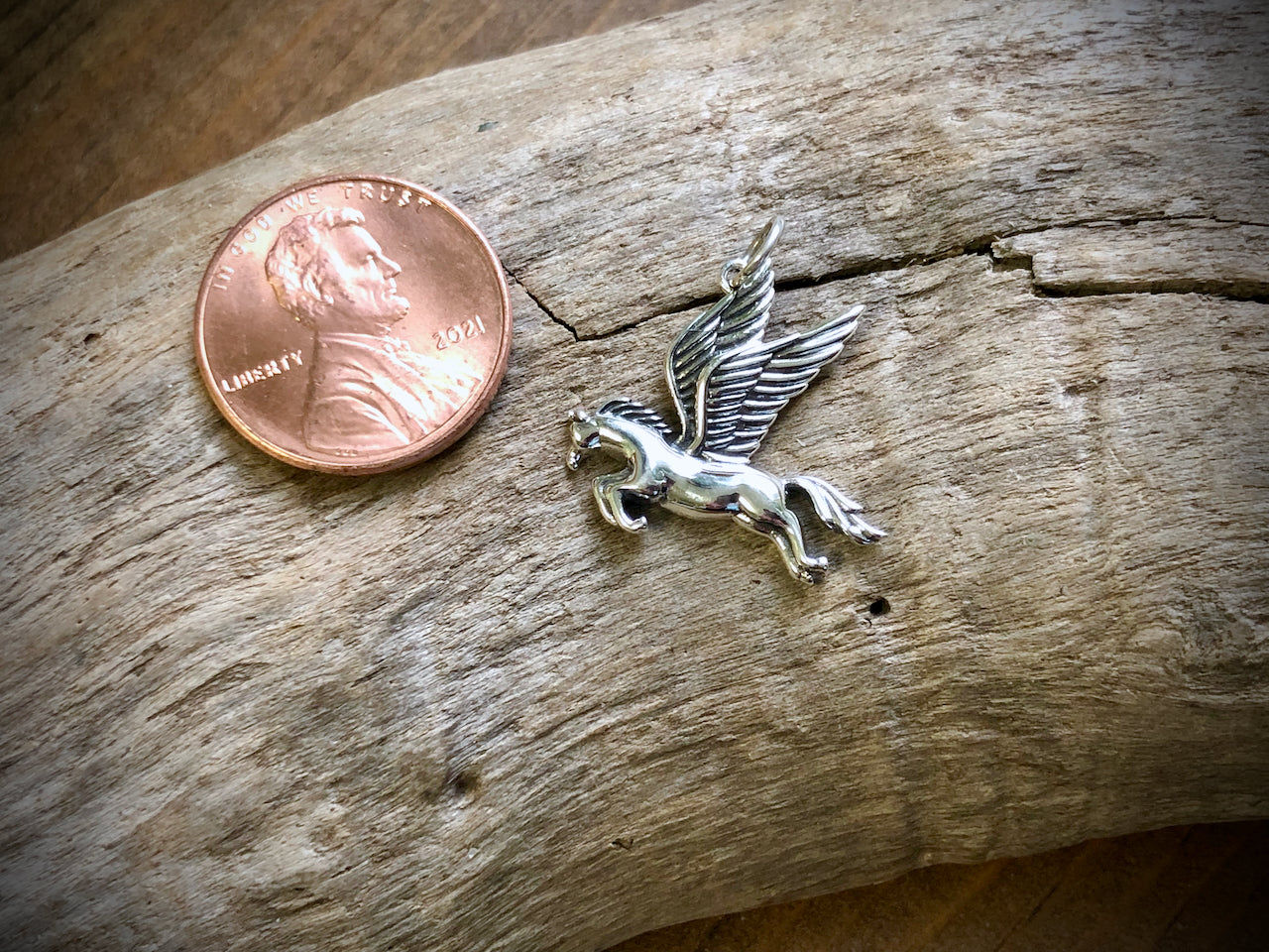Silver Pegasus Charm