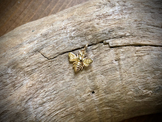 Small Bronze Bee Charm