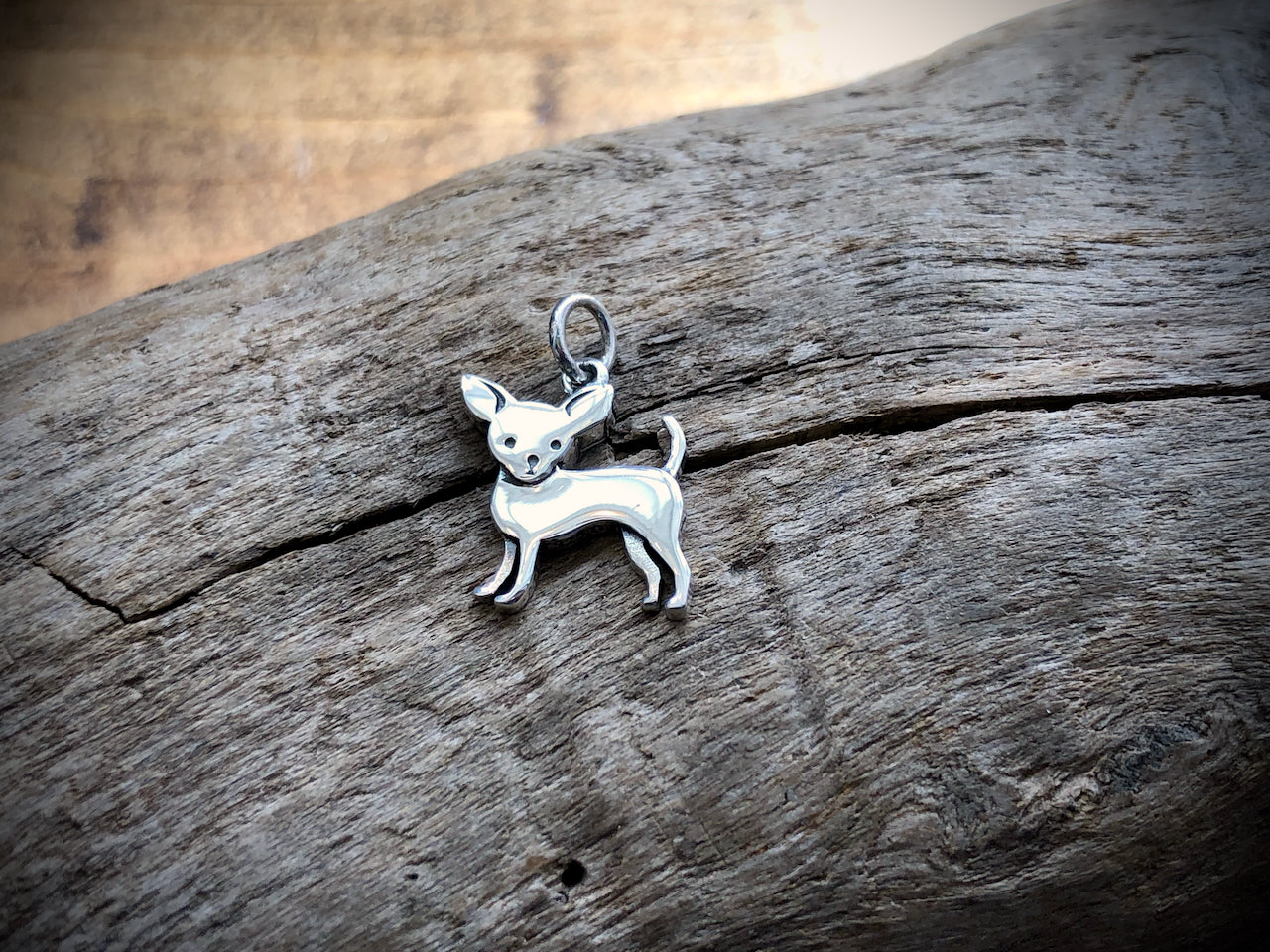 Sterling Chihuahua Dog Charm