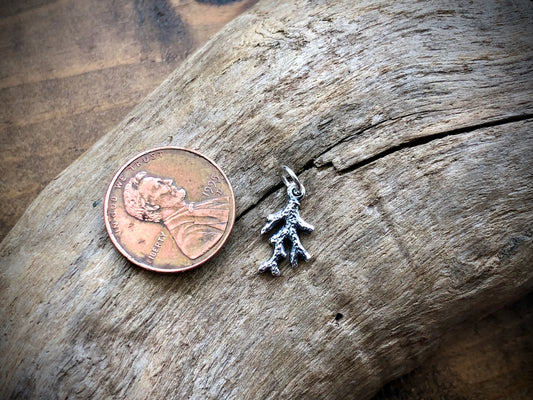 Sterling Tiny Coral Branch Charm