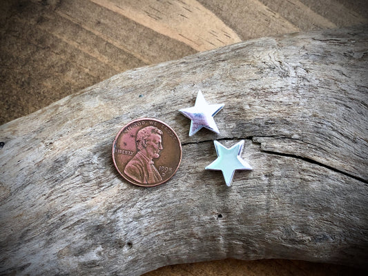 Silver Plated Bronze Large Star Bead