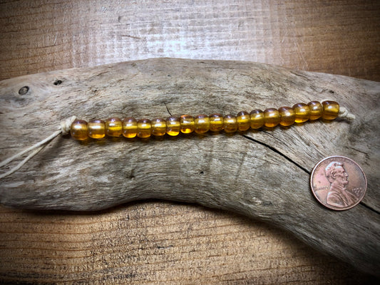 Vintage Czech Glass Pony Beads - Orange - 3.5"