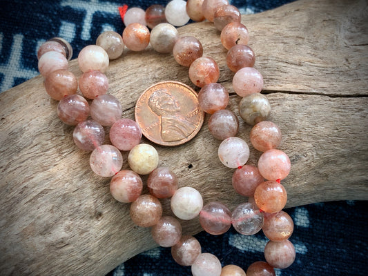 Sunstone Rounds Bead Strand - 8mm - 15"