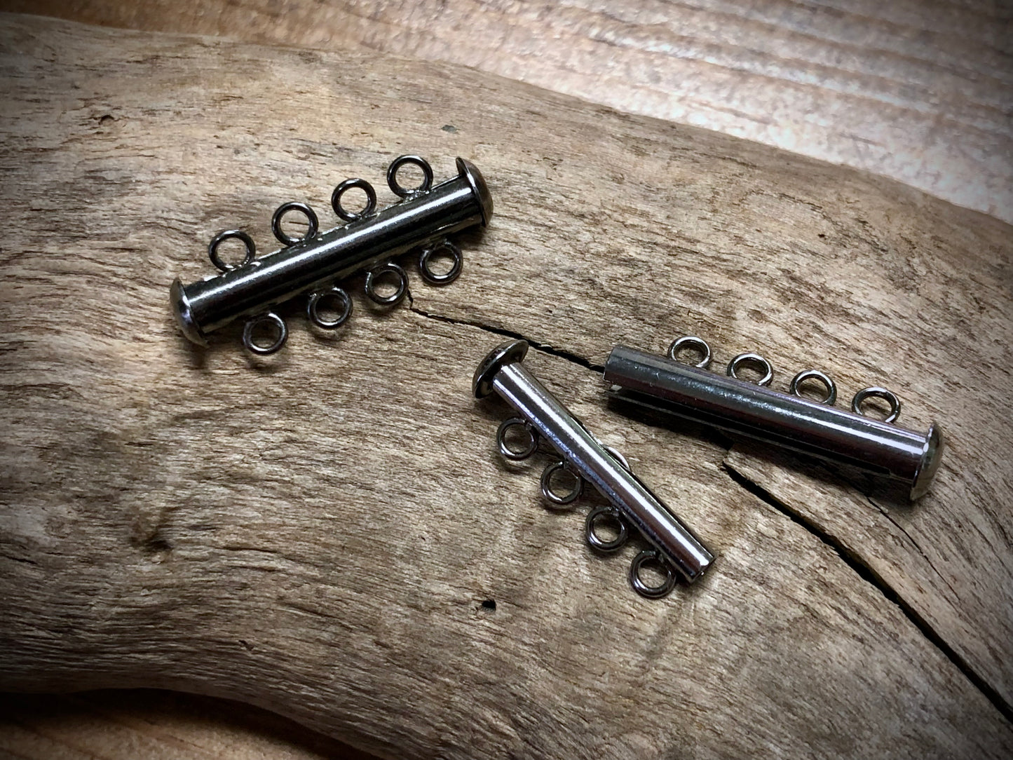 Quad Strand Side Clasp - Gunmetal