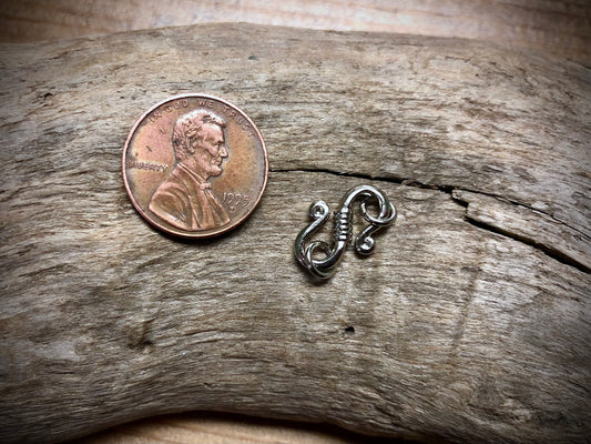 S-Hook Clasp - White Plated