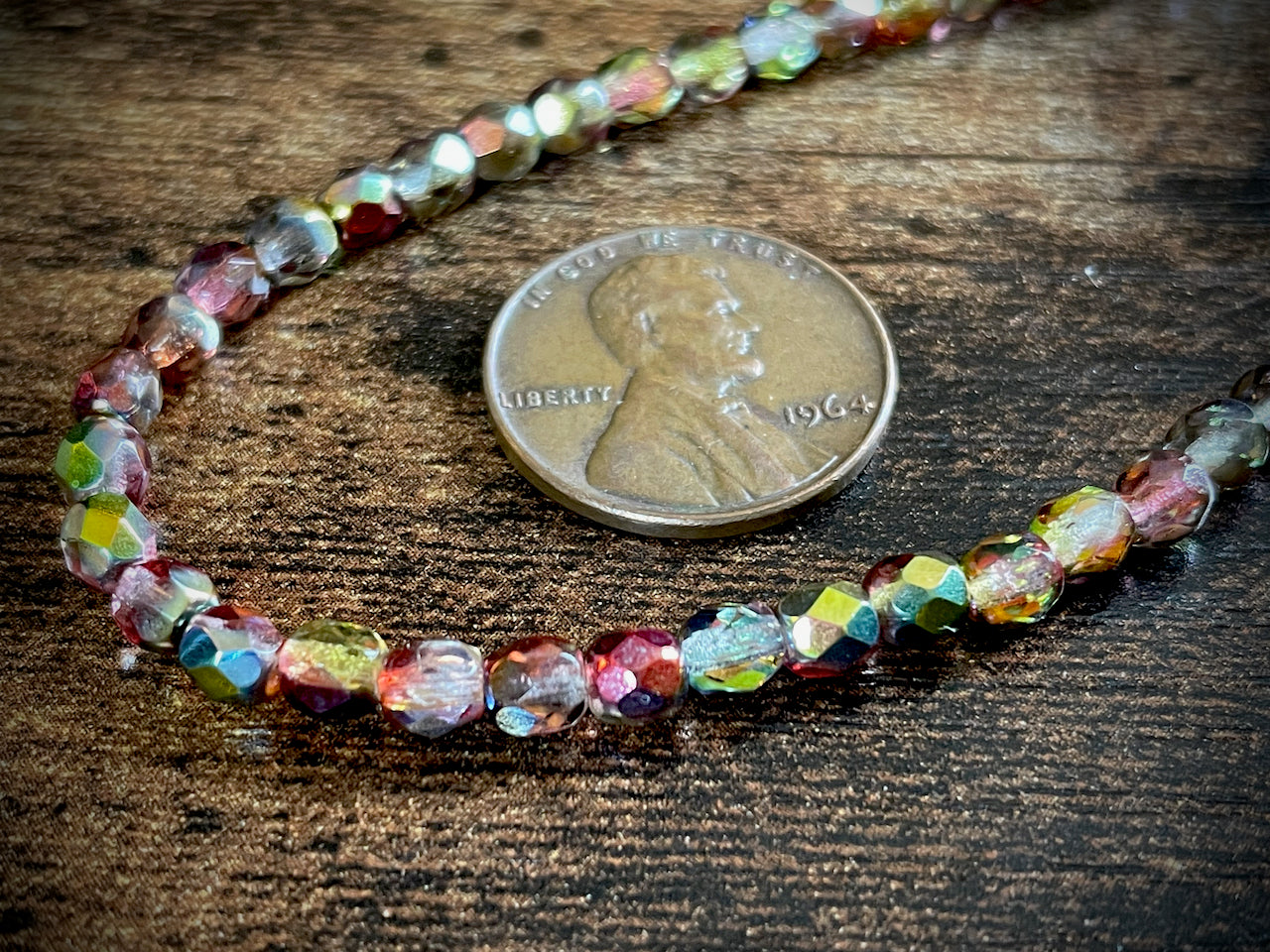 Fire Polished Czech Glass Strand