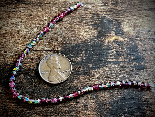 Fire Polished Czech Glass Strand