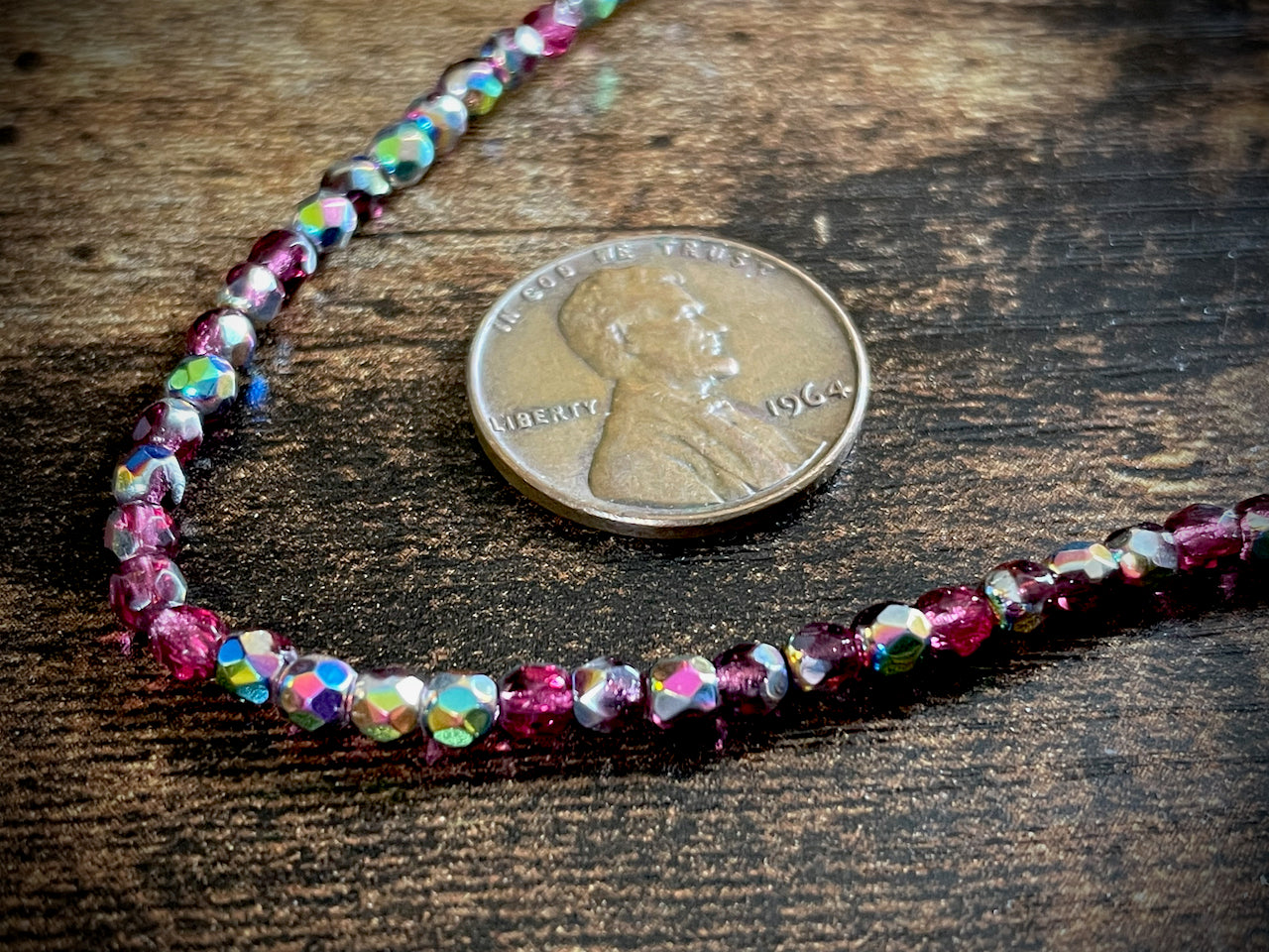 Fire Polished Czech Glass Strand