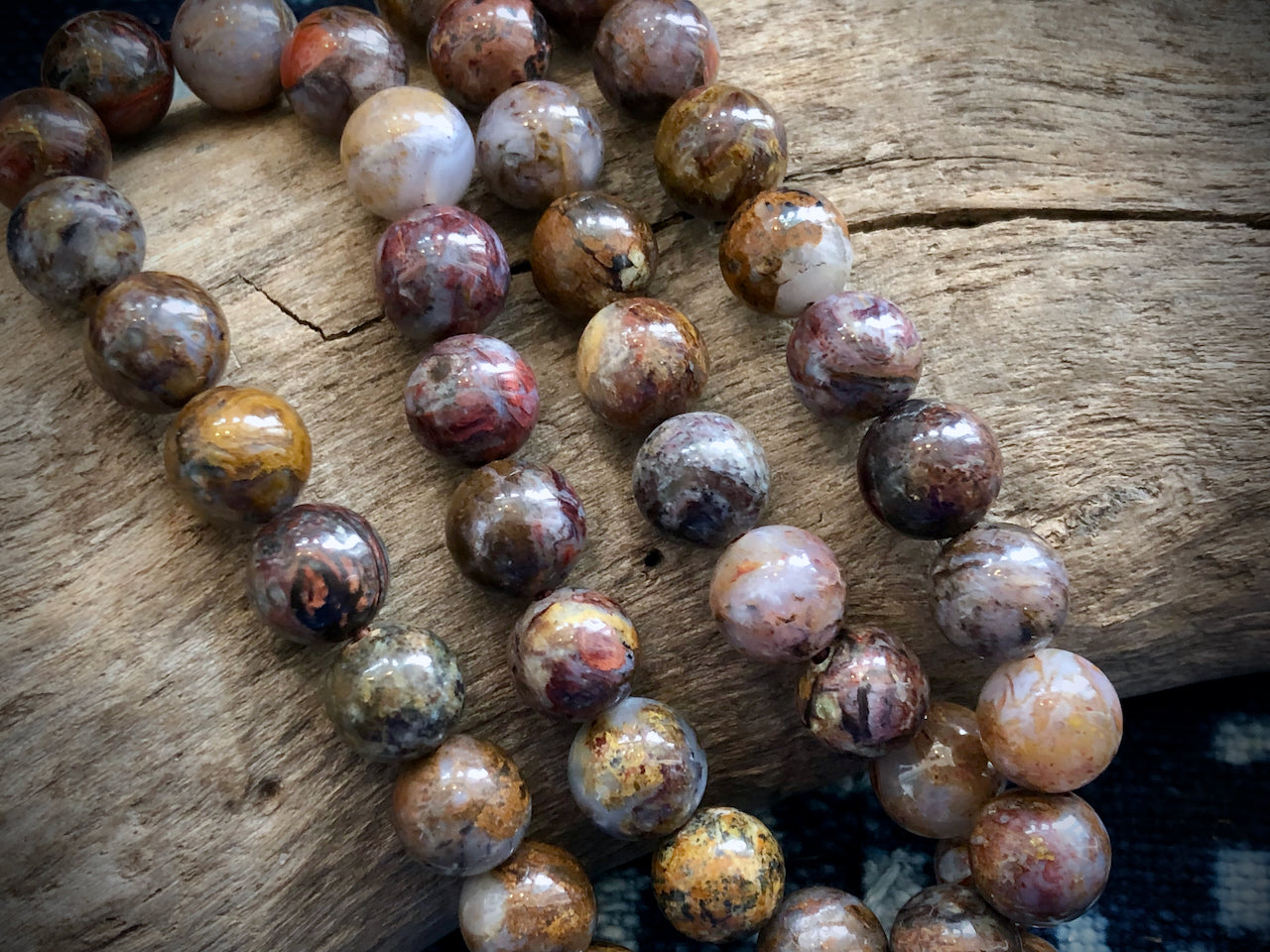 Pietersite Rounds Gemstone Bead Strand - 8mm - 15.5"