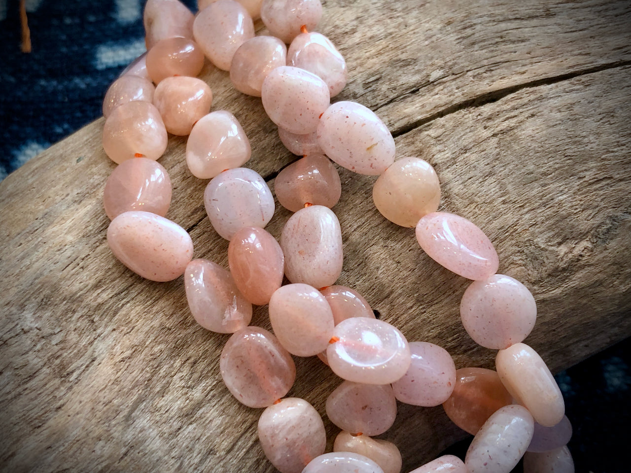 Sunstone Pebbles Bead Strand