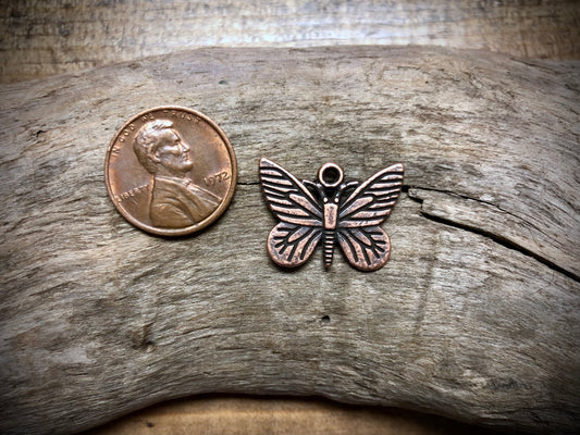Butterfly Charm - Antique Copper