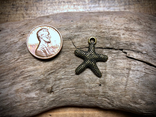 Starfish Charm - Brass Tone