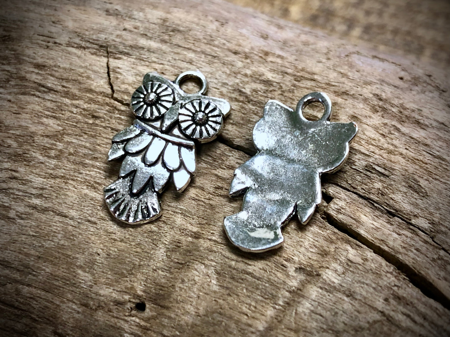 Owl Charm - Silver Tone