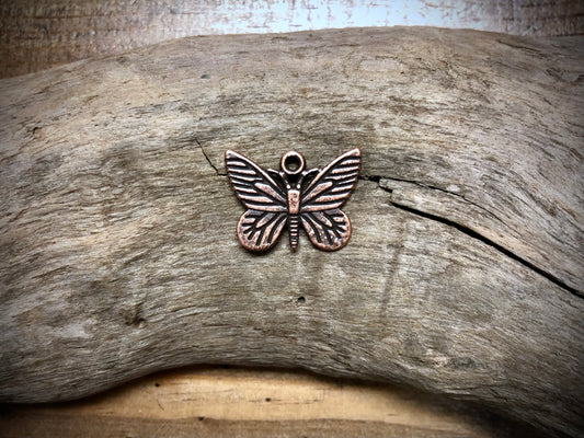Butterfly Charm - Antique Copper