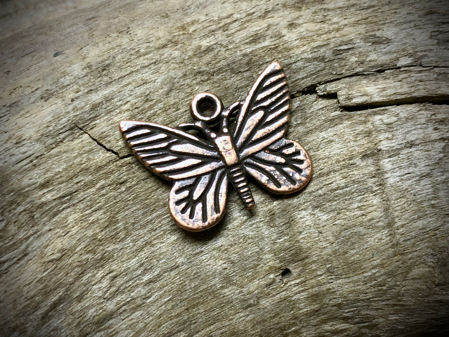 Butterfly Charm - Antique Copper