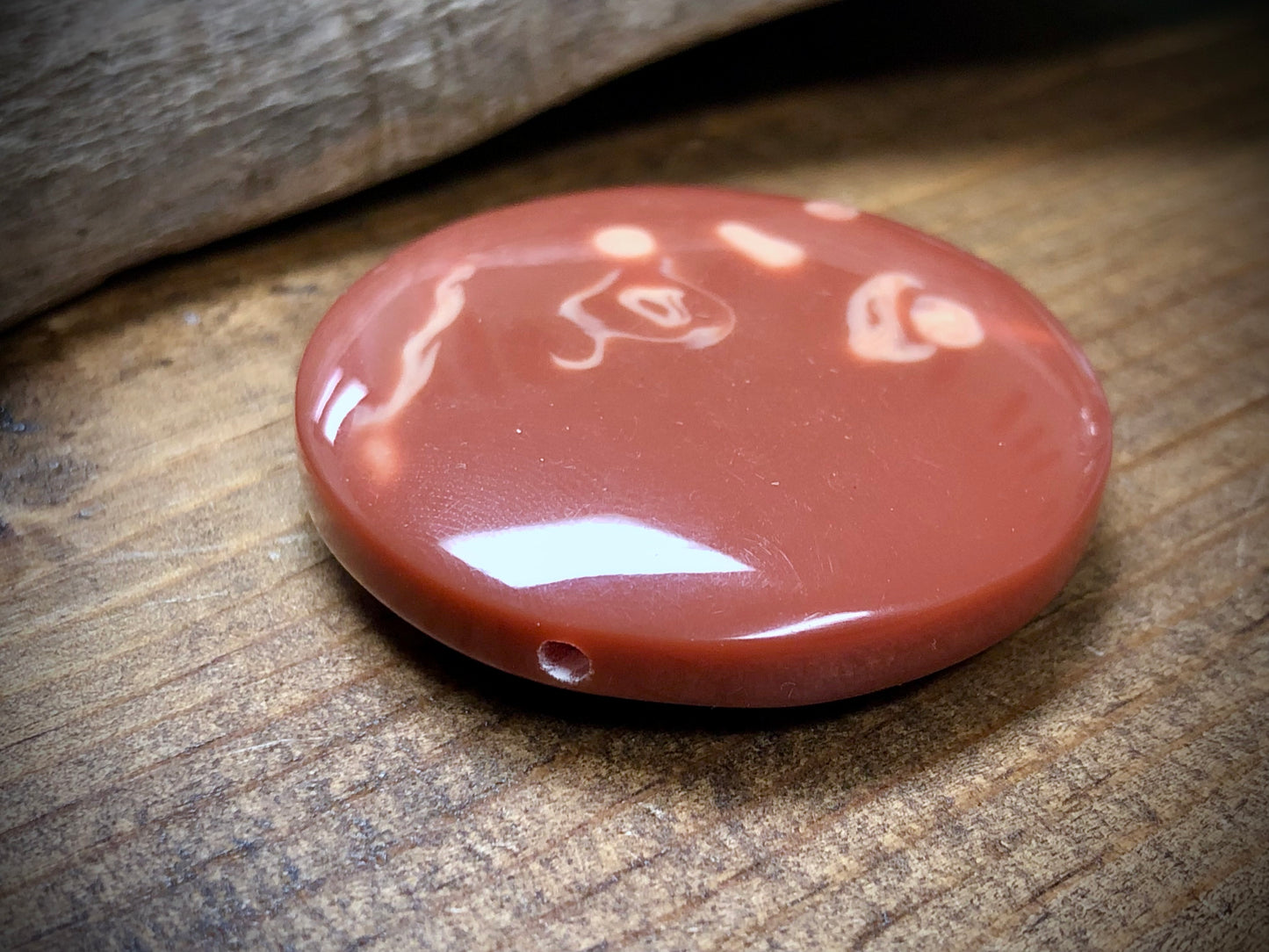 Vintage Plastic Large Marbled Bead