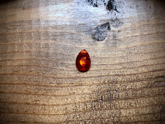 Cubic Zirconia Crystal Faceted Pear - Hyacinth