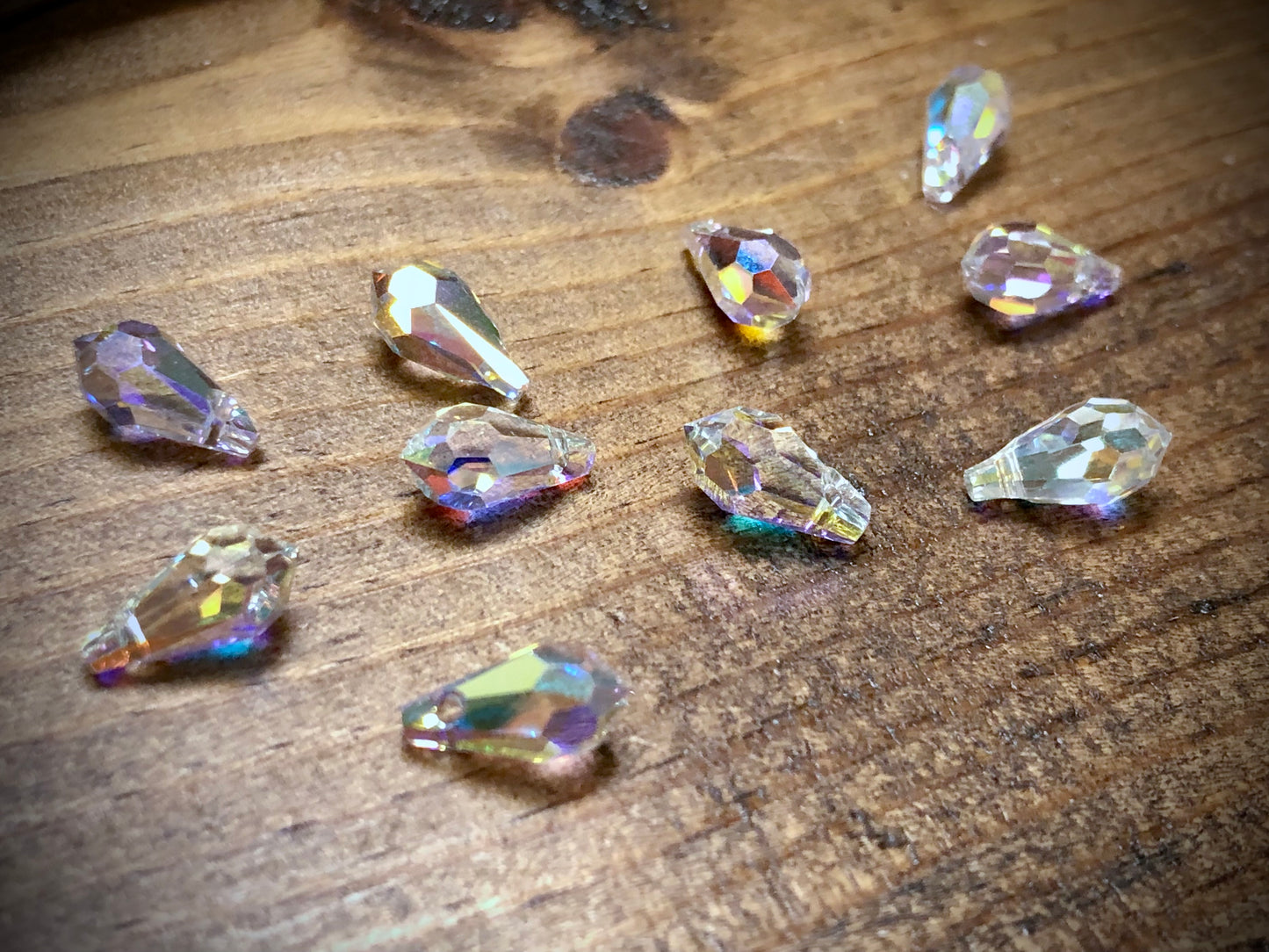 Swarovski Aurora Borealis Briolette Crystal