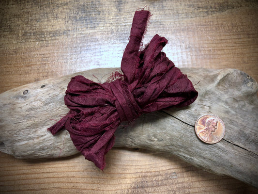Sari Silk - Wine Red