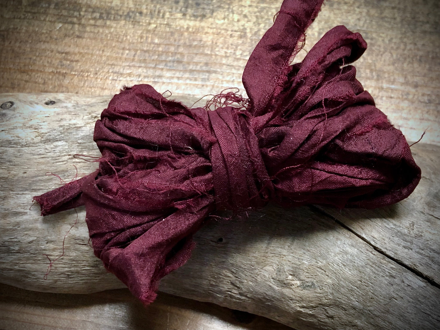 Sari Silk - Wine Red
