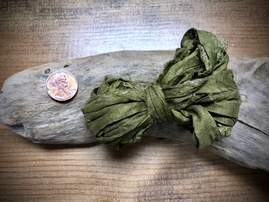 Sari Silk - Olive Green
