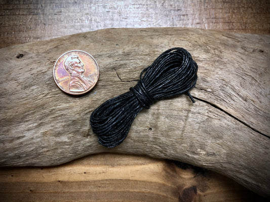 Waxed Irish Linen - Black