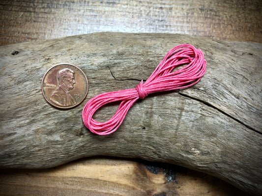 Waxed Irish Linen - Bright Pink