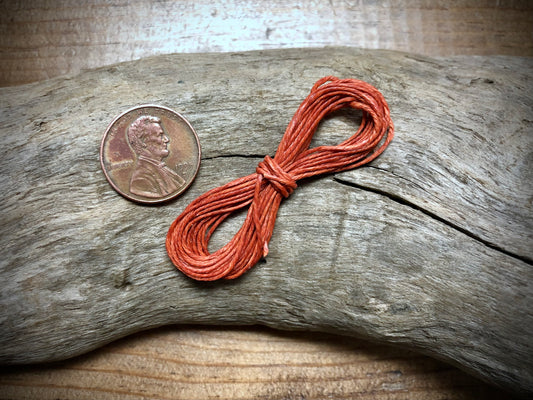 Waxed Irish Linen - Burnt Orange