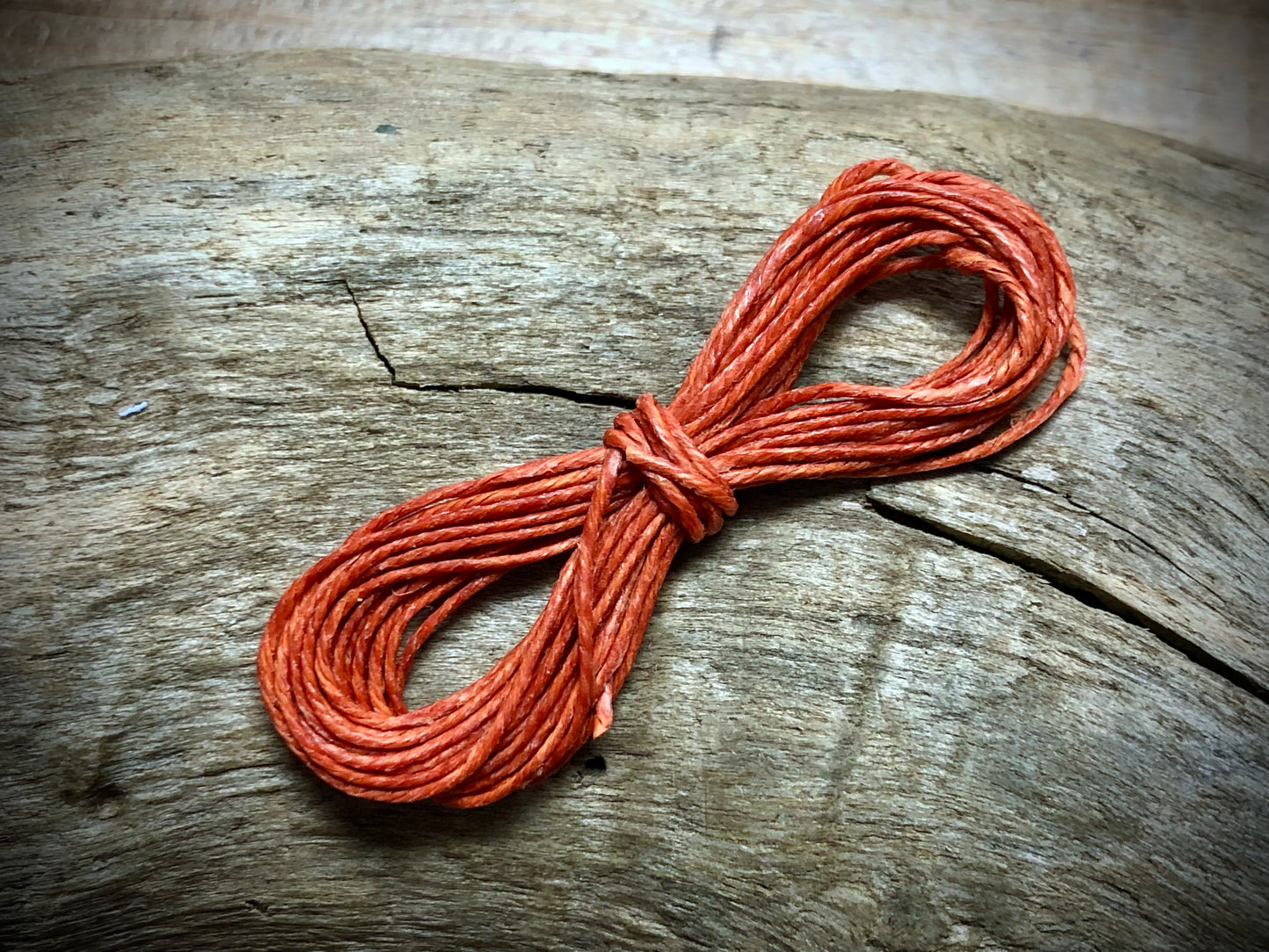 Waxed Irish Linen - Burnt Orange