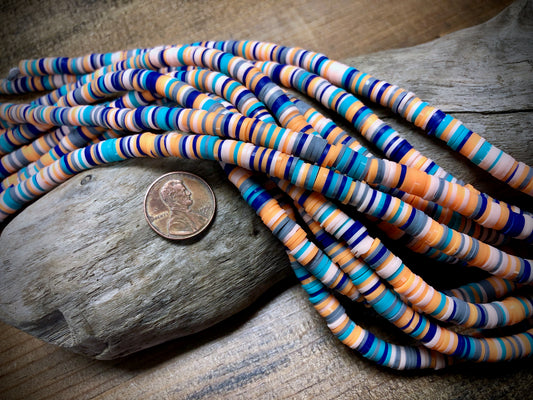 Polymer Clay Bead Strand - Mixed - 6mm Discs