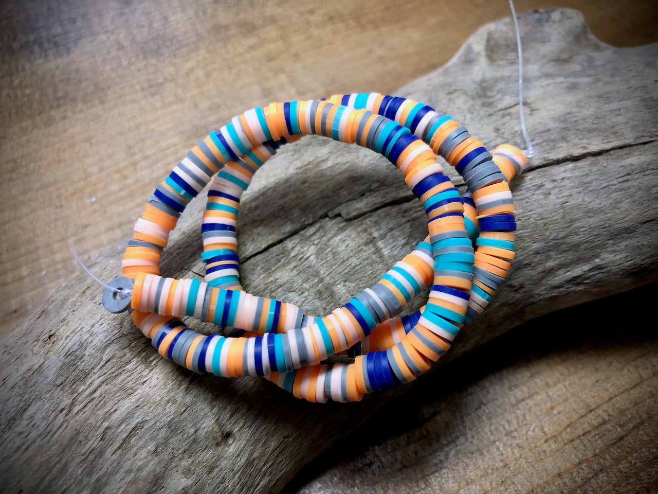 Polymer Clay Bead Strand - Mixed - 6mm Discs