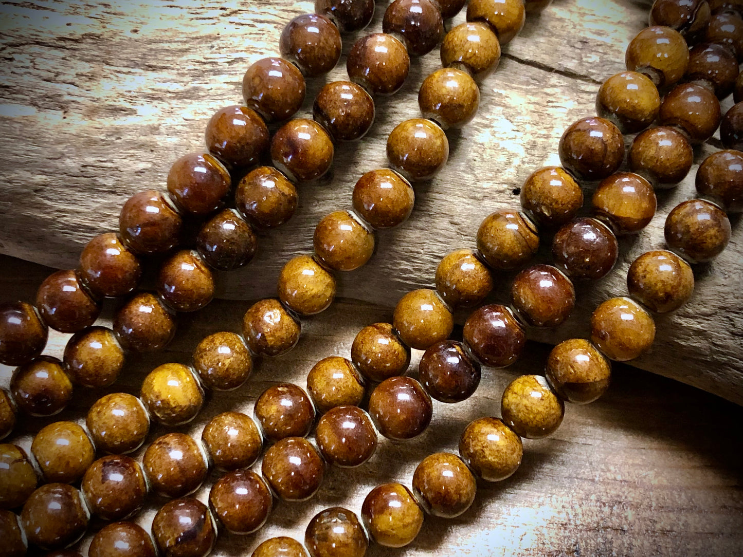 Dyed Jade Smooth Rounds - Brown - 8mm - 15.5"
