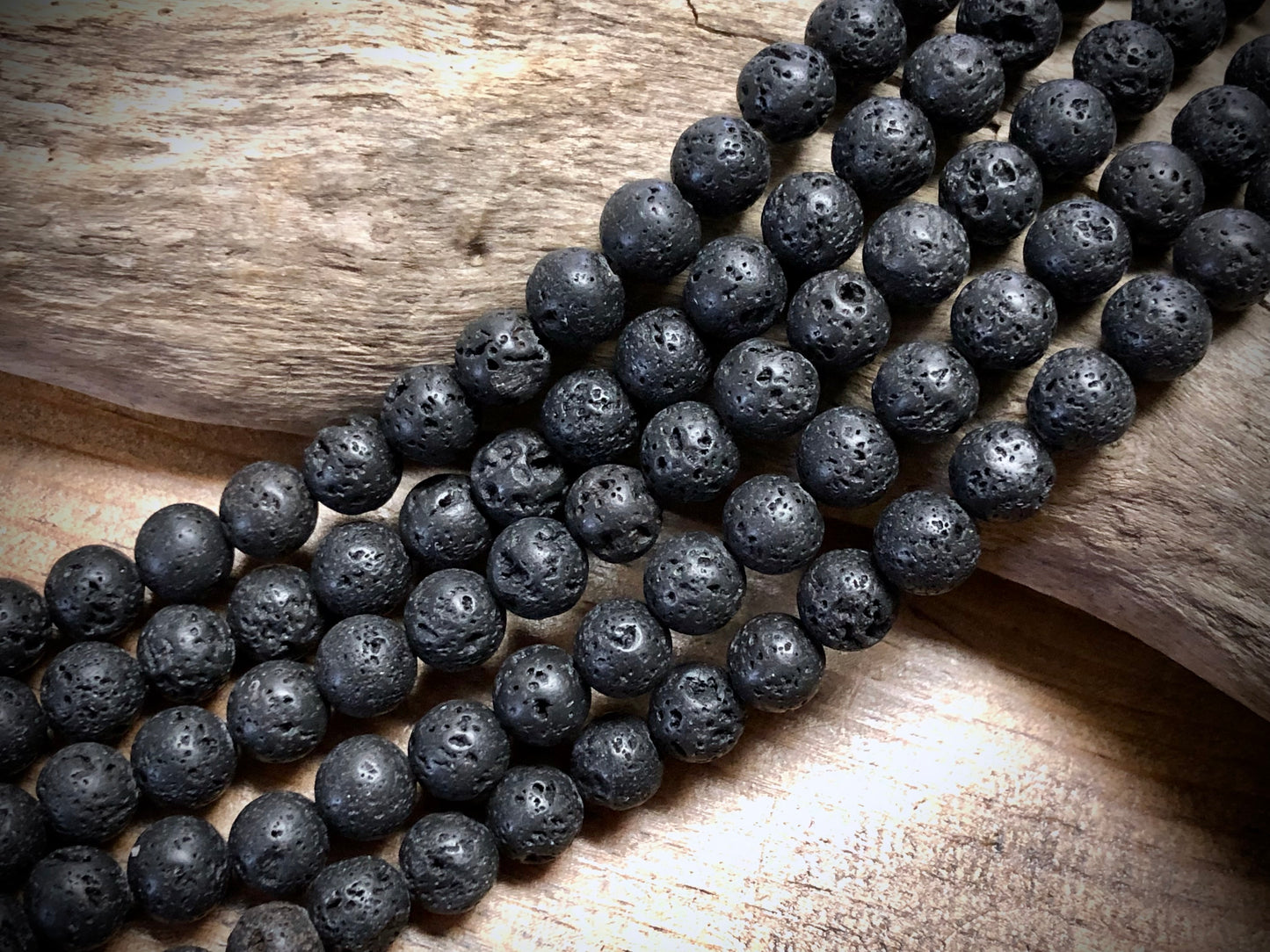 Lava Bead Strand - 8mm - 8”