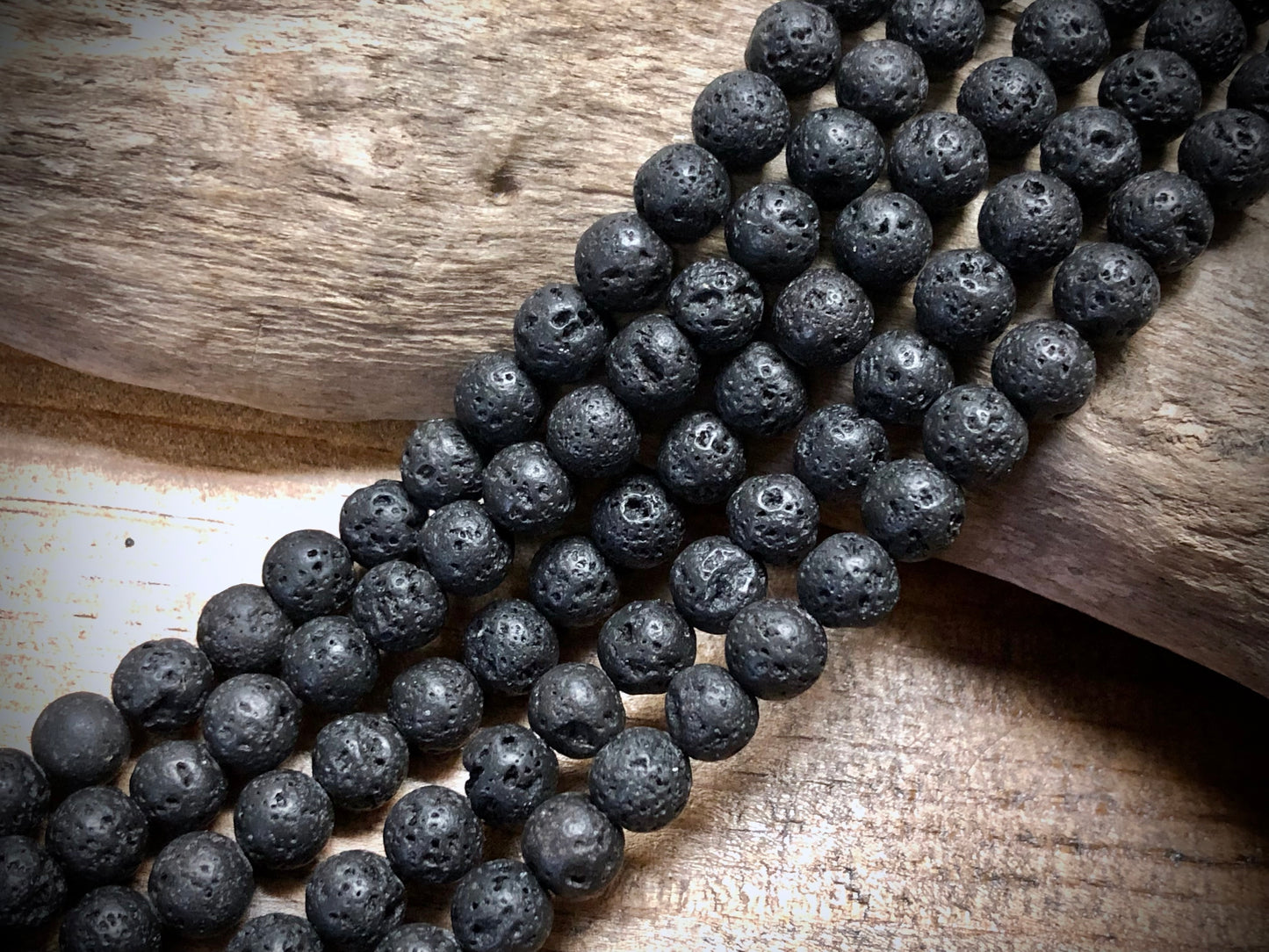 Lava Bead Strand - 6mm - 8”