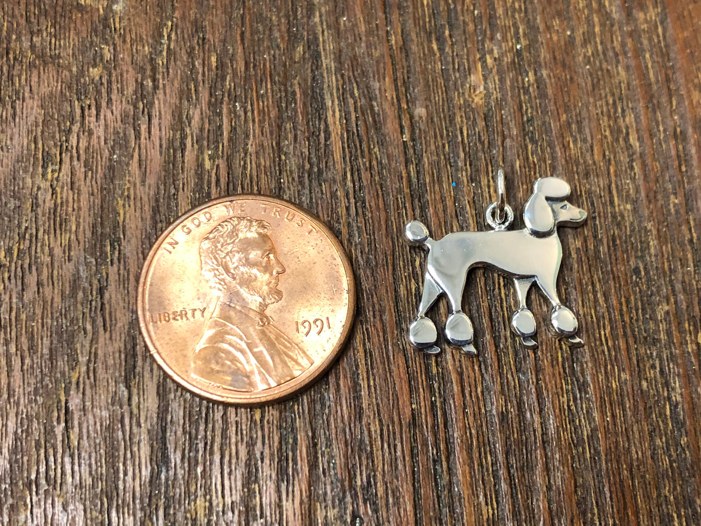 Sterling Silver Poodle Dog Charm