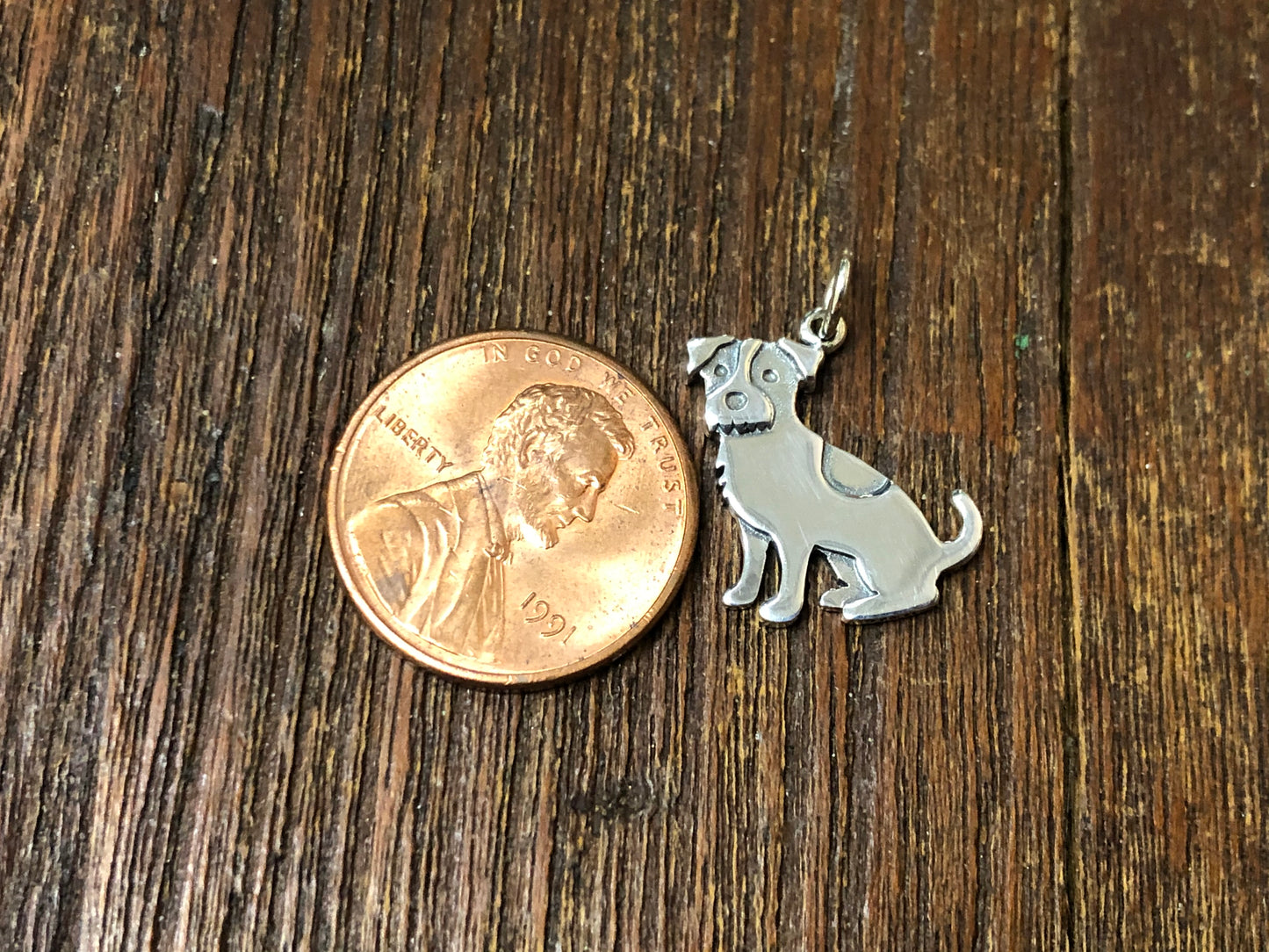Sterling Silver Jack Russell Dog Charm
