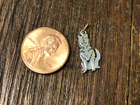 Sterling Silver Husky Dog Charm