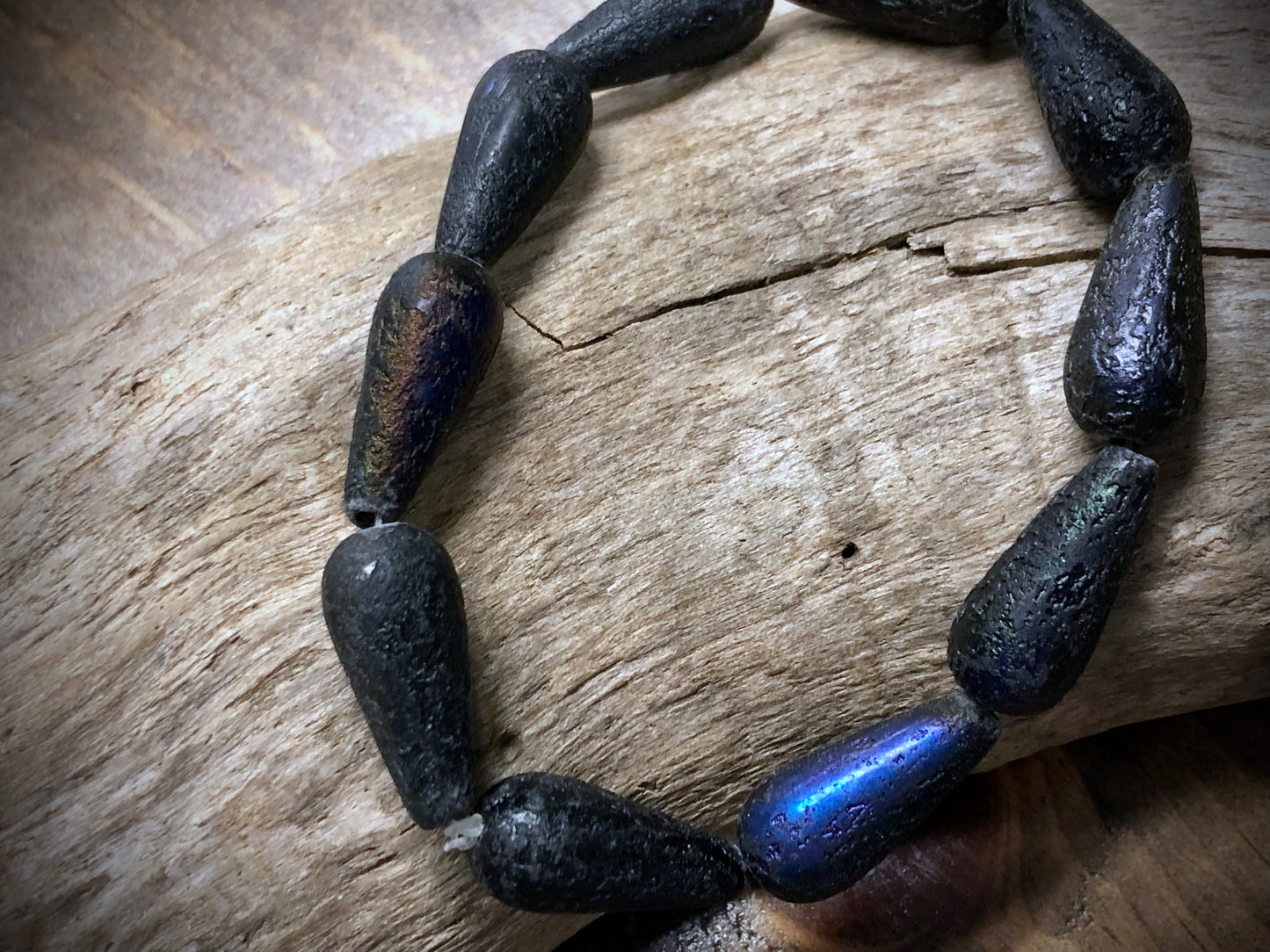 Czech Matte Seaglass Drops - 19mm x 8mm - Zairit